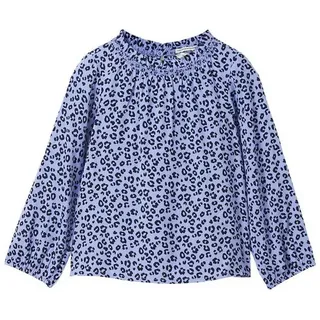 TOM TAILOR Langarmbluse Gemusterte Bluse mit Livaeco by Birla CelluloseTM Gemusterte Bluse mit Livaeco by Birla CelluloseTM blau 116/122