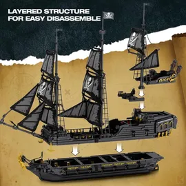 reobrix Piratenschiff Black Pearl 4708-tlg. 66036