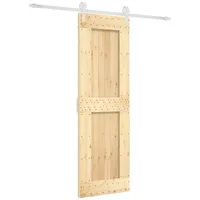 vidaXL Schiebetür rechts 70 x 210 cm Weiß/Braun