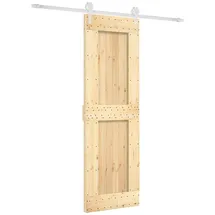 vidaXL Schiebetür rechts 70 x 210 cm Weiß/Braun