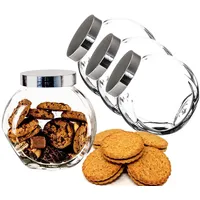 BigDean 3er Set 2 Liter Bonbonglas mit Schraubdeckel -