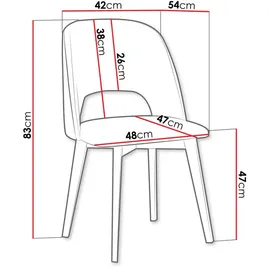 Mirjan24 Esszimmerstuhl Monti IV Textil grau