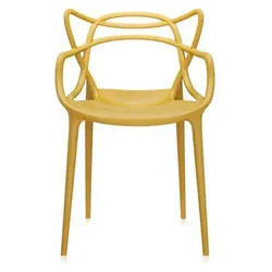 Kartell Stuhl Masters senfgelb, Designer Philippe Starck, 84x57x47 cm