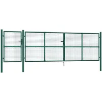 vidaXL Gartentor 500 x 175 cm Grün/Stahl