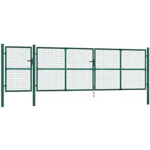 vidaXL Gartentor 500 x 175 cm Grün/Stahl