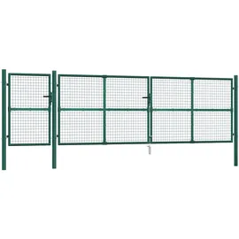 vidaXL Gartentor 500 x 175 cm Grün/Stahl