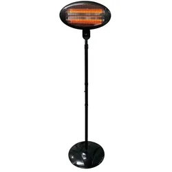LEX Heizstrahler Wärmestrahler Standheizer Terrassenheizer Outdoor IPX4 Schwarz