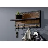 Massivmoebel24 Wandgarderobe Altholz 61 x 14 x 31 cm Mehrfarbig
