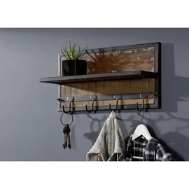 Massivmoebel24 Wandgarderobe Altholz 61 x 14 x 31 cm Mehrfarbig