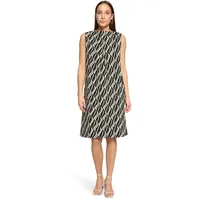 Betty Barclay Sommerkleid A-Linien Schwarz/Beige 46
