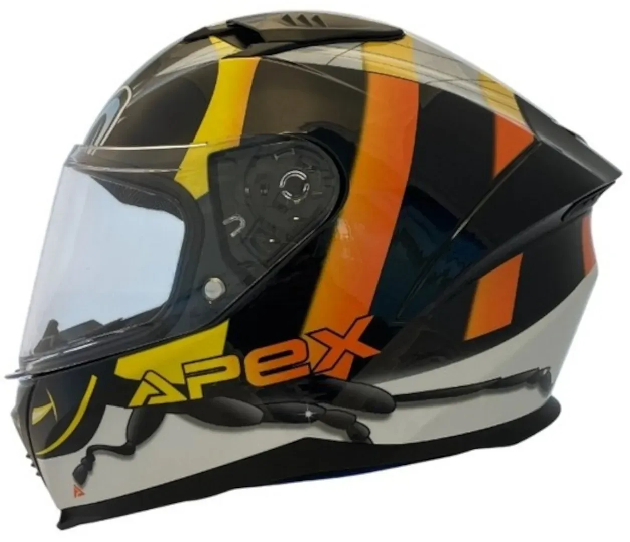 APEX FI100 Bee Jugend Helm, mehrfarbig, Größe M