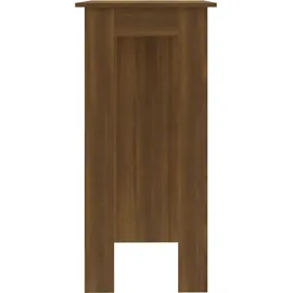 vidaXL Bartisch mit Regal 102 x 50 x 103,5 cm Braun Eiche
