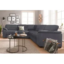 sit&more Ecksofa »Montego L-Form« wahlweise mit Bettfunktion und Schubkasten, grau