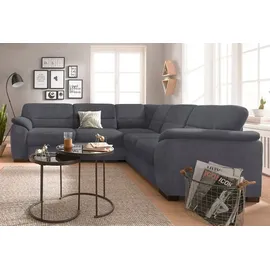 sit&more Ecksofa »Montego L-Form« wahlweise mit Bettfunktion und Schubkasten, grau