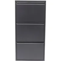 Kare Design Schuhschrank Caruso 3er, Anthrazit,