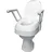 DRIVE Toilettensitzerhöhung TSE 120 Plus mit Armlehnen weiß