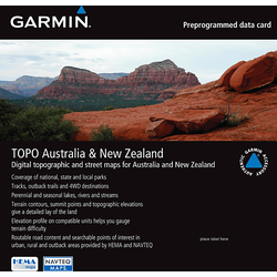 GARMIN TOPO Australien und Neuseeland auf MicroSD/SD Karte, Kartenmaterial, passend für Navigationsgerät, Schwarz