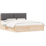 vidaXL Bettgestell 180 x 200 cm Dunkelgrau