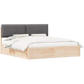 vidaXL Bettgestell 180 x 200 cm Dunkelgrau
