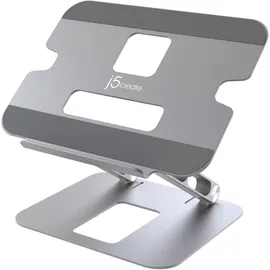 j5create Multi-Angle Laptop Stand, Notebook Ständer, Silber, Schwarz, Grau