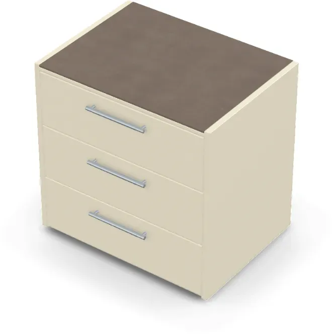 Brabura CT 90 Schubladenmodul - Barro / Perle Blanche / Silberner Griff