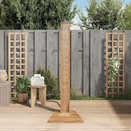 vidaXL Gartendusche Teak braun 70 x 75 x 204 cm
