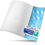 AM Qualitätsmatratzen Komfort Gel Topper Matratzenauflage 160 x 190 cm weiß