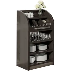 Besteckschrank | 55cm | Wenge/Schwarz | 2x Böden | Besteckschränke, Besteckschrank Gastronomie, Kellnerstation, Besteckkommode