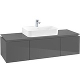 Villeroy & Boch Legato Waschtischunterschrank B75900FP 140x38x50cm, Glossy Grey