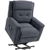 Homcom Fernsehsessel Dunkelgrau, Kunststoff, 87x108x92 cm, Wohnzimmer, Sessel Fernsehsessel