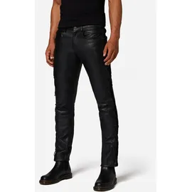Ricano Lederhose Cow Waxy weit Schwarz 38 34