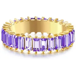 Yokoamii Ring Metall-Legierung Glaskristall in Gelbgold 52 Damen 