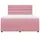 vidaXL Boxspringbett mit Matratze Rosa 180x200 cm Samt