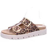 Cosmos Comfort Damen 6304-703 Schiebe-Sandalen, Cognac/Leo, 38 EU - 38 EU