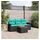 vidaXL Gartensofa-Set 4-tlg. blau/schwarz