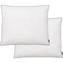 Kissen 2 Stk. Daunen-/Federfüllung Schwer 70x60 cm Weiß