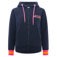 Zwillingsherz Sweatjacke mit gesticktem "Moin" und neonfarbenen Details Gr. LXL, navy, , 30352734-LXL