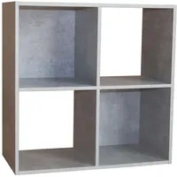 Hti-Living Bücherregal 6060 4 Regalfächer 60 x 60 x 60 cm Grau