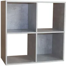 Hti-Living Bücherregal 6060 4 Regalfächer 60 x 60 x 60 cm Grau