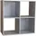 Hti-Living Bücherregal 6060 4 Regalfächer 60 x 60 x 60 cm Grau