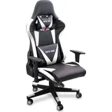 LACESTONE Gaming Stuhl Patiomage (218) Weiß MS-18275 - Weiß/Schwarz
