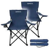 24move Campingstuhl 2er Set Blau