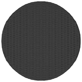 vidaXL Teetisch Schwarz 68x68x30 cm Poly Rattan