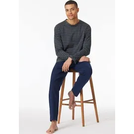 SCHIESSER Pyjama Admiral Blau gestreift - Dunkelblau | 106