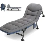 Sonnenliege Gartenliege Klappbar Mit Auflage Feldbett 190x67x38cm Relaxliege