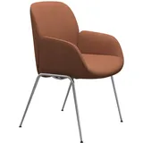 Stressless Stuhl Bay | filigranes Metallgestell D300 Calido Saffron Mit Armlehnen Poliertes Aluminium