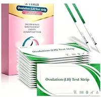 50 Stück Ovulation Test Streifen, Ovaluationstests Streifen, Frauen Eisprung Test, Zuverlässige Früherkennung, 25 miu/ml Sensitive, Schnelle und Leicht Abzulesen Ergebnisse(Grün)