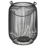 Cepewa Laterne oval Metall schwarz
