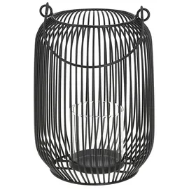 Cepewa Laterne oval Metall schwarz