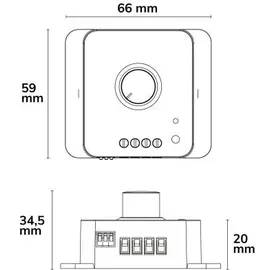 ISOLED Sys-Pro Funk Multi-PWM Drehdimmer, 3s Soft-On/Soft-Off, 1 Kanal, 12-24V DC 8A, 36-48V DC 6A